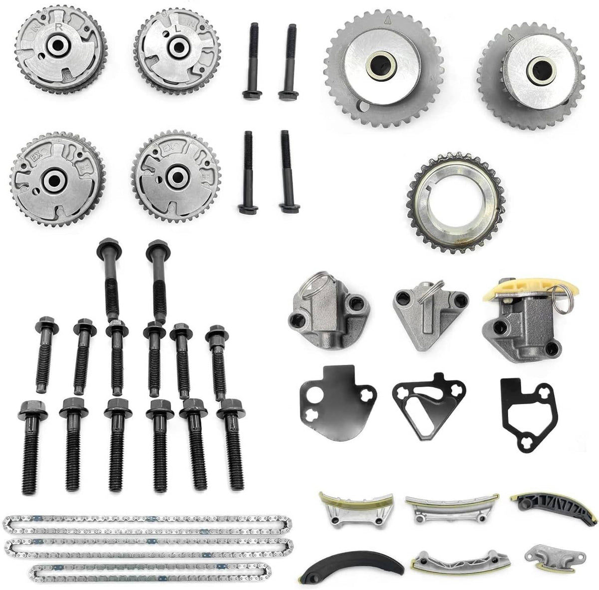 Solidspare For Buick Cadillac Chevrolet GMC Pontiac Timing Chain Kit w/4VVT CAM PHASER Gear
