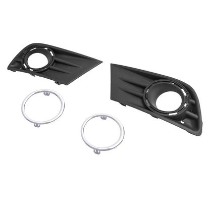 Solid Spare Left Right Fog Light Cover Bezel w/Chrome Ring Trim For Honda Pilot 2012-2015