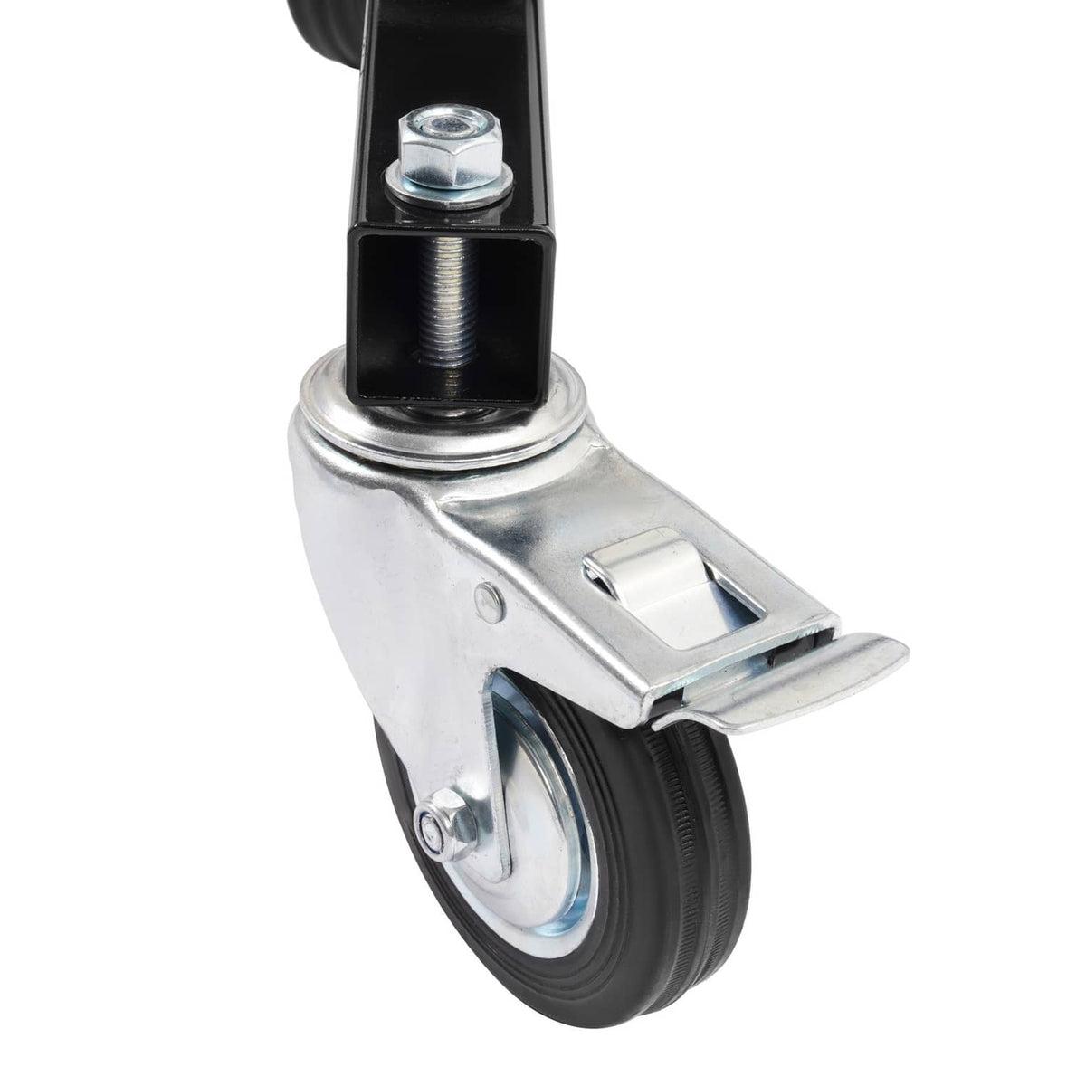 Solid Spare 2PCS 16-20in Adjustable Chassis Stand Sprint Midget Car Locking Casters Black
