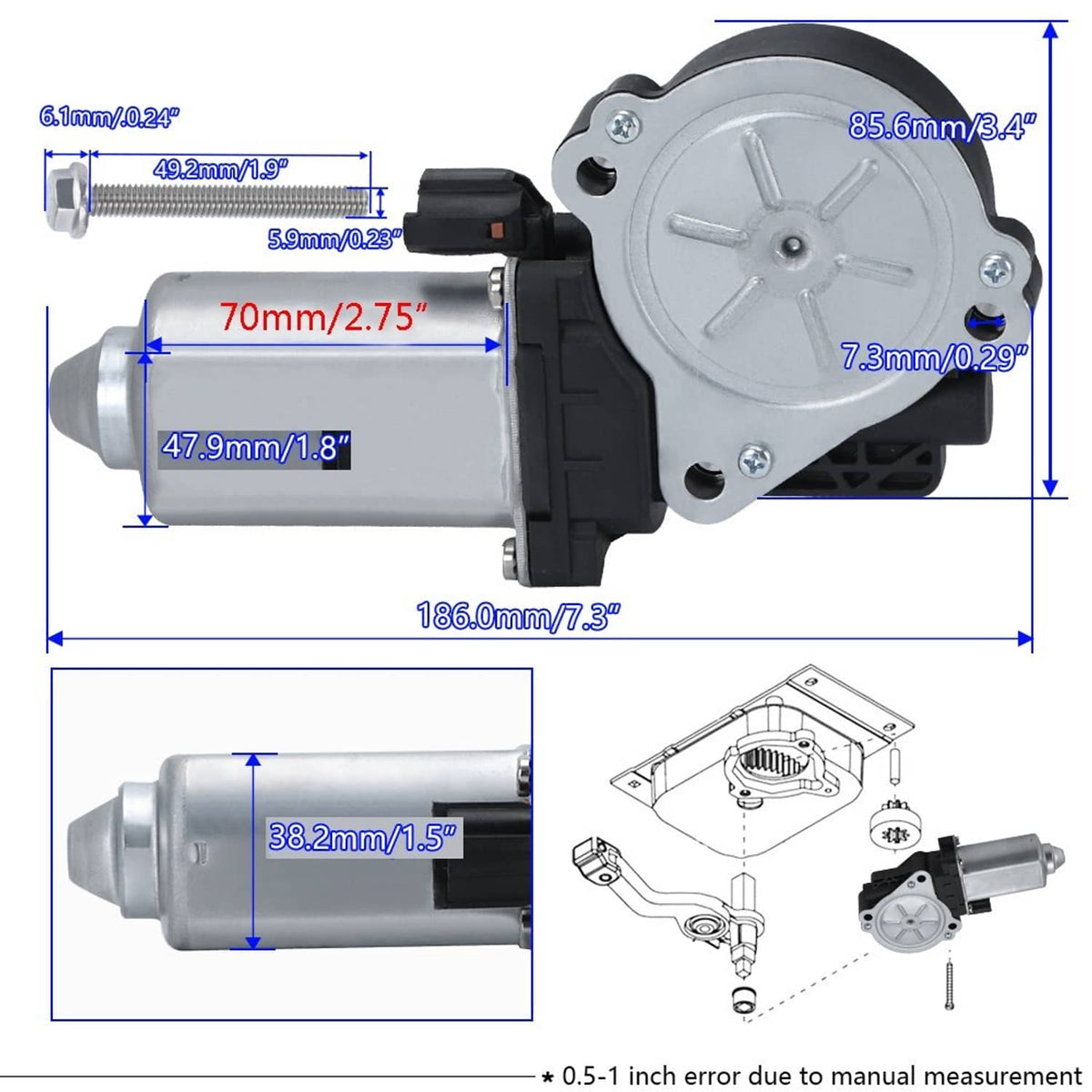Solid Spare RV Entry Step Motor 214-1001 Fit For Kwikee 1101428 379147 LCI 366043 NEW