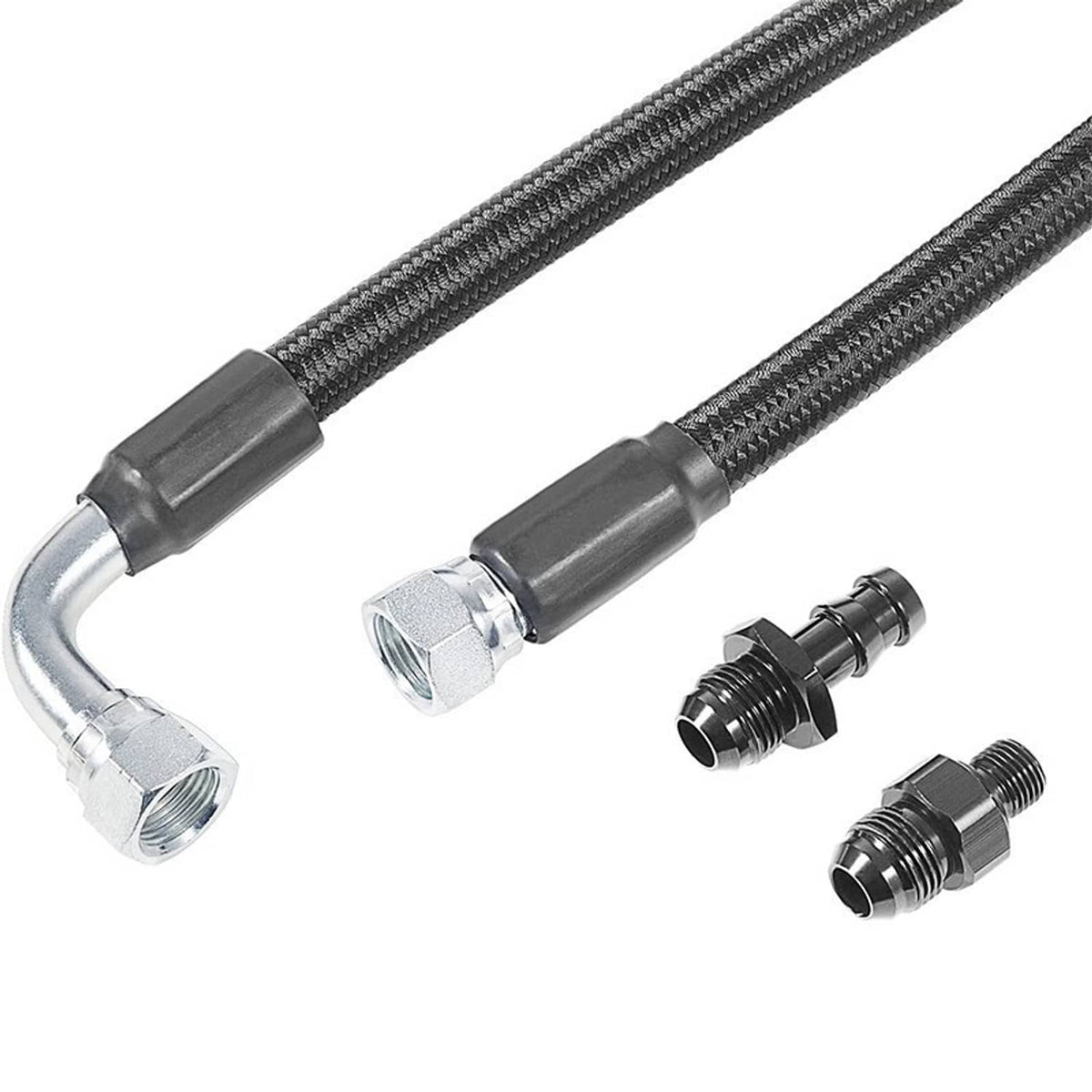 Solidspare Black Transmission Cooler Hose Line Set for Dodge Ram 2500/3500 5.9L 48RE 03-07
