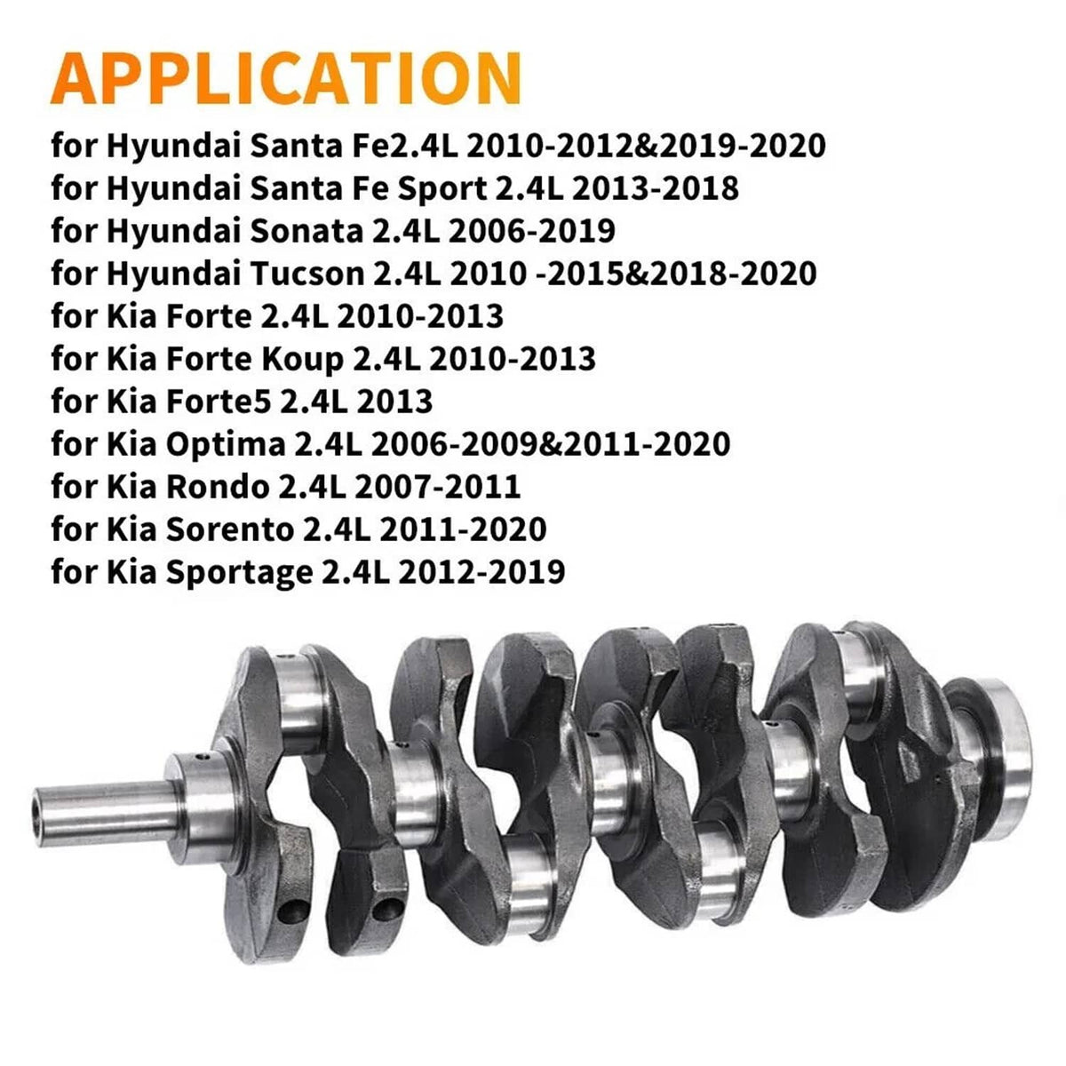 Solidspare Engine Crankshaft Connecting Rod For Hyundai Sonata/Santa Fe & Kia Optima 2.4L