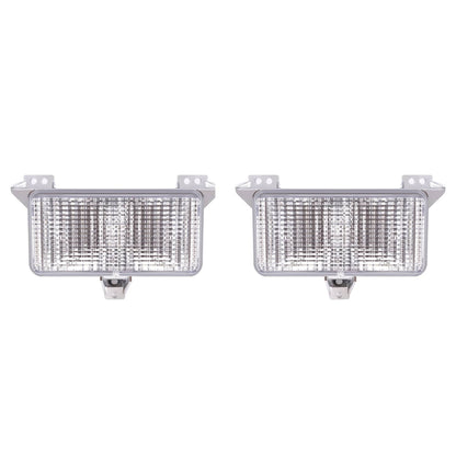 Solid Spare Turn Signal Corner Park Lights Lamps Pair For Chevy GMC 1983-1991 Pickup Truck