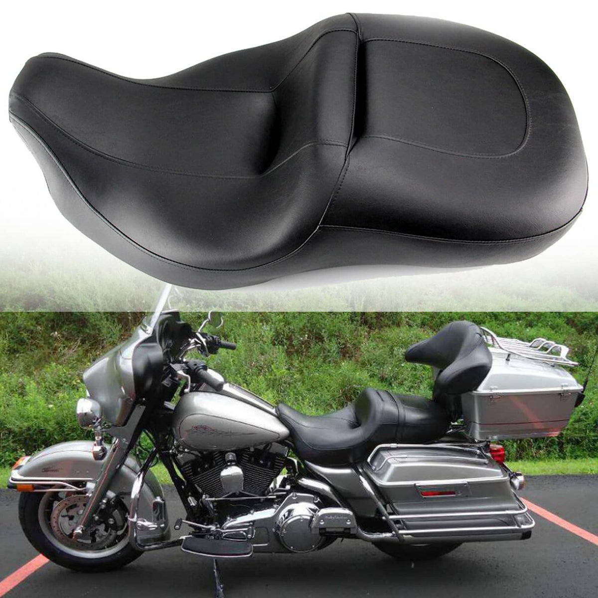 Solidspare Rider Driver Passenger Seat For Harley Touring Electra Glide Ultra Limited 08-Up