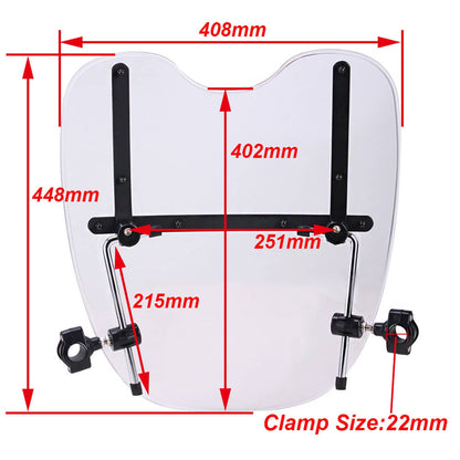 Solidspare For Harley Sportster Heritage Softail Fatboy Classic Honda Detachable Windshield