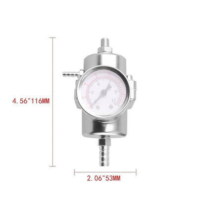 Solidspare New Adjustable Fuel Pressure Regulator Kit w/0-140 Psi Gage & Hose Universal
