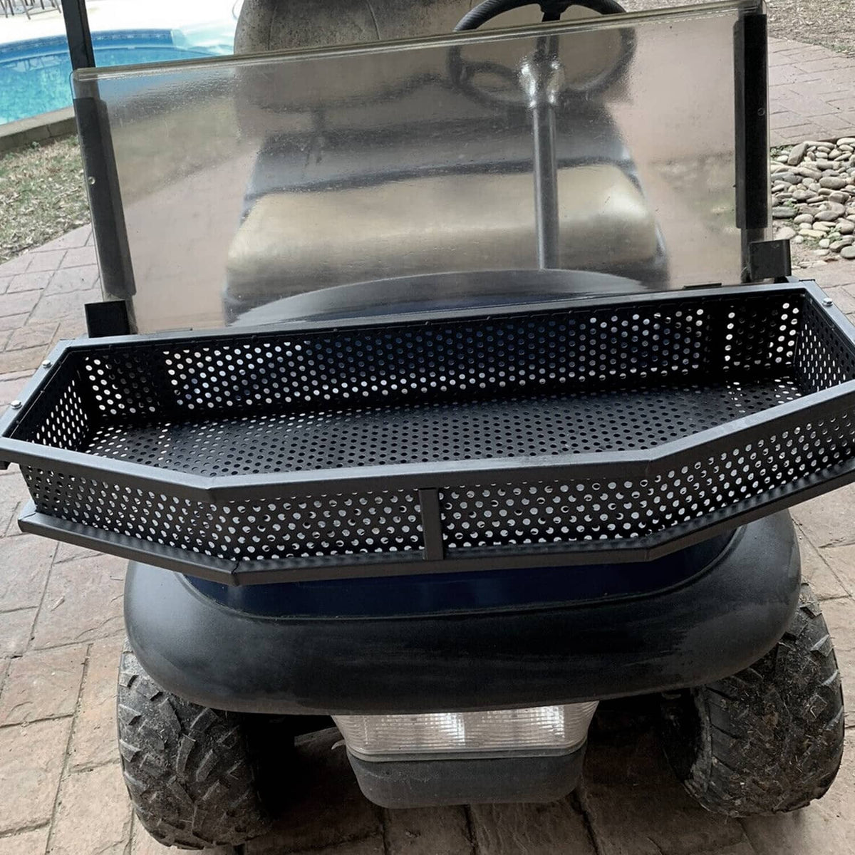 Solidspare Black Front Clay Cargo Basket Golf Cart For Club Car Precedent 2004-UP