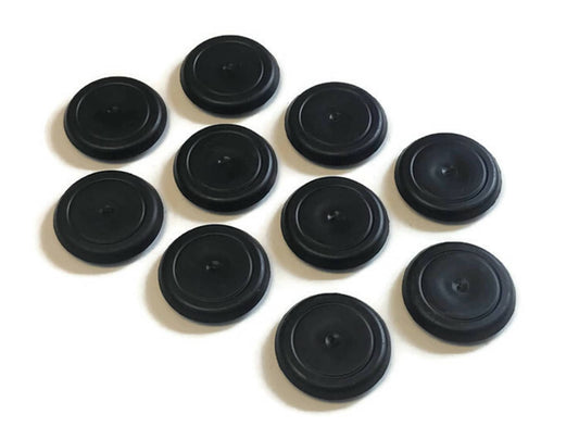 Solid Spare (10) 1-1/4" Inch Black Rubber FLUSH MOUNT HOLE PLUG Sheet Metal Auto Body Panel