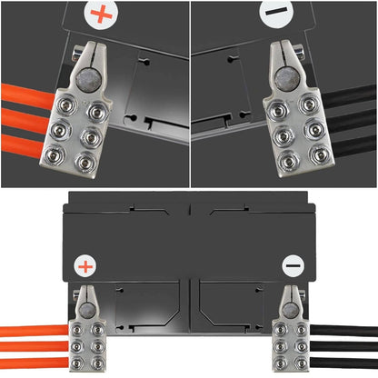 Solid Spare Battery Terminal Connectors, 12-Way Battery Terminal Clamps, Battery Terminals