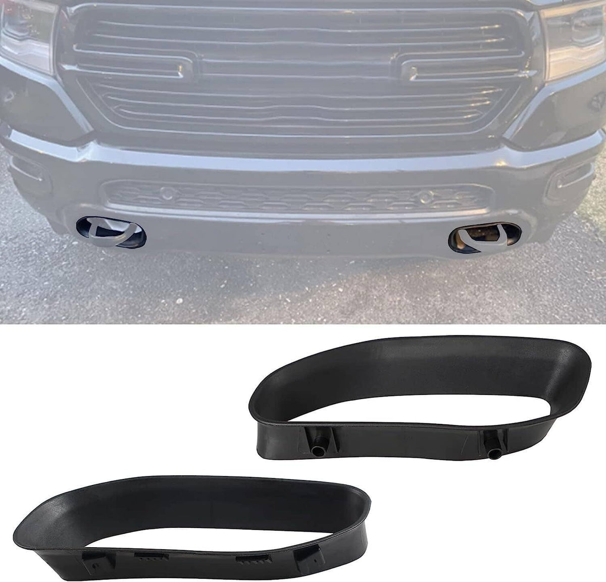 Solidspare 2Pcs Car Tow Hook Bezel Kit Right & Left For 2019-2022 Ram 1500 DT 68272944AB