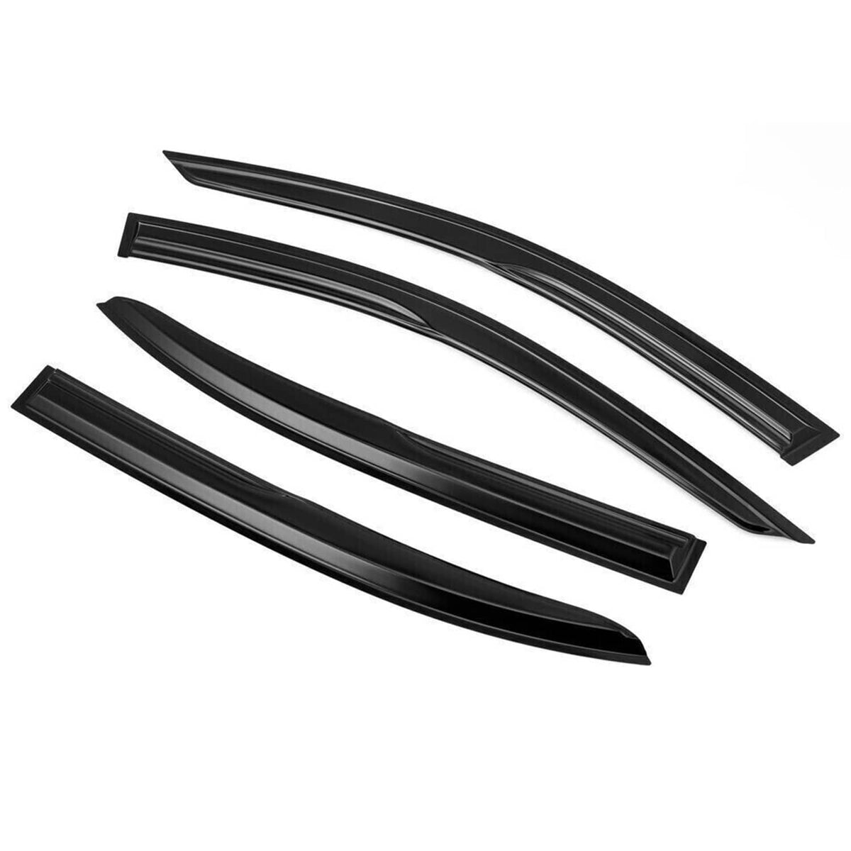 Solidspare Window Visor Rain Guard Vent For Honda Accord 2008-2012 Wavy Mugen Style Tinted