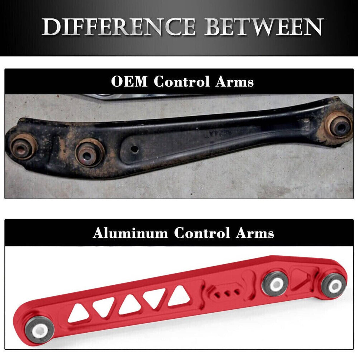 Solidspare Billet Subframe Control Arm Lca Tie Bar Brace Rear For 96-00 Honda Civic Ek Red