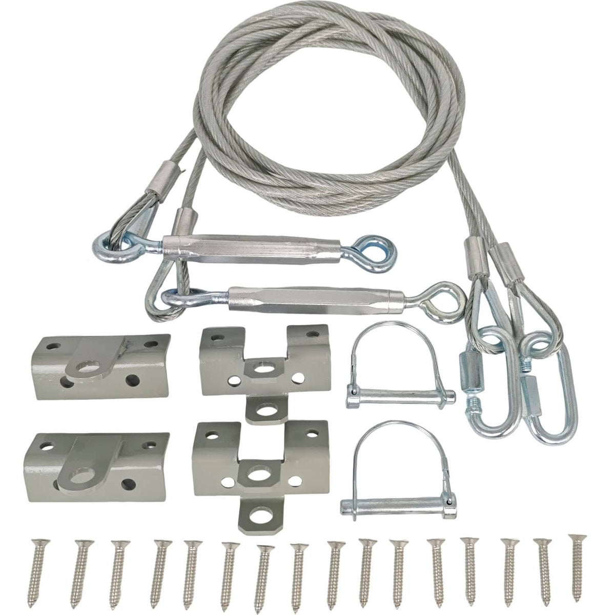 Solid Spare Conversion Cable Kit for Toy Hauler Patio Door 109" Length Upper Lower Bracket
