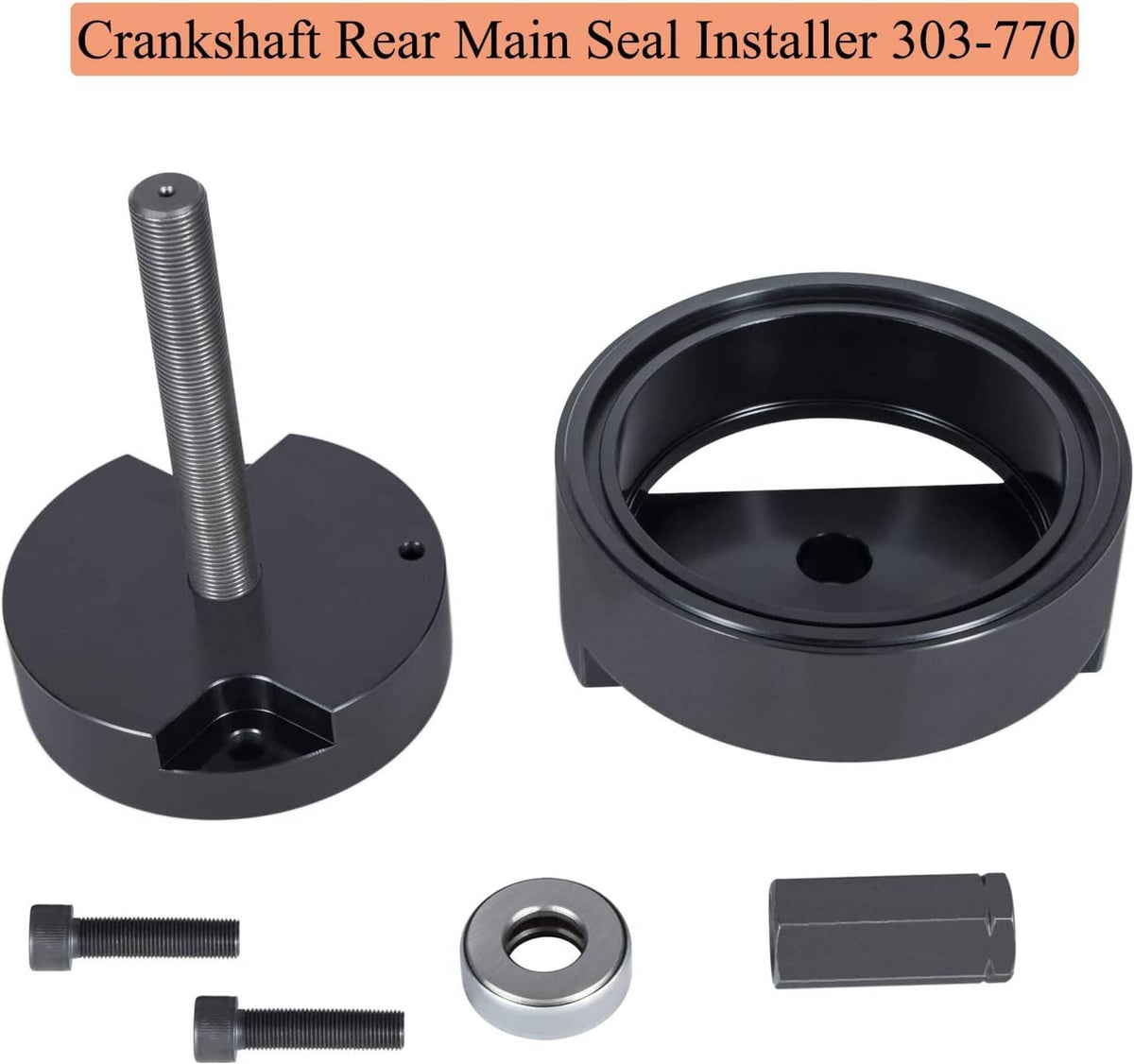 Solid Spare Crankshaft Front & Rear Seal Installer Tool for Ford 4.5L,6.0L,6.4L Powerstroke