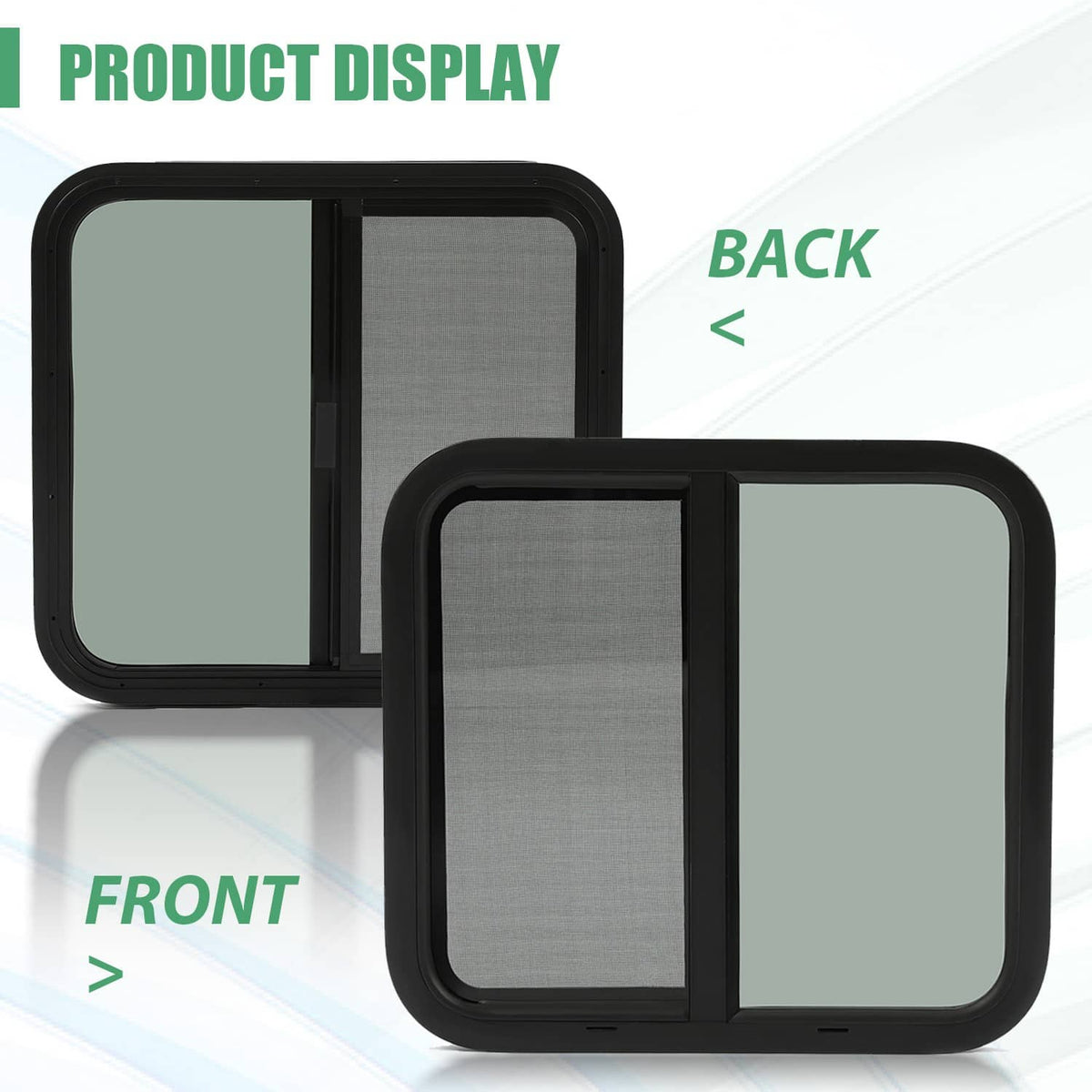 Solidspare Tinted Glass For Camper Trailer Horizontal Sliding Window RV Window 24" x 22"