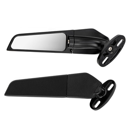 Solidspare Pair Side Mirrors For Yamaha YZF R1 R3 R6 Adjustable Rearview Wind Wing Mirror