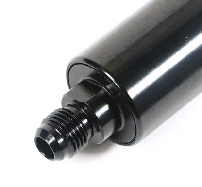 Solidspare Universal -6AN Inline Fuel Filter High Flow 100 Micron Cleanable AN6 6AN Black