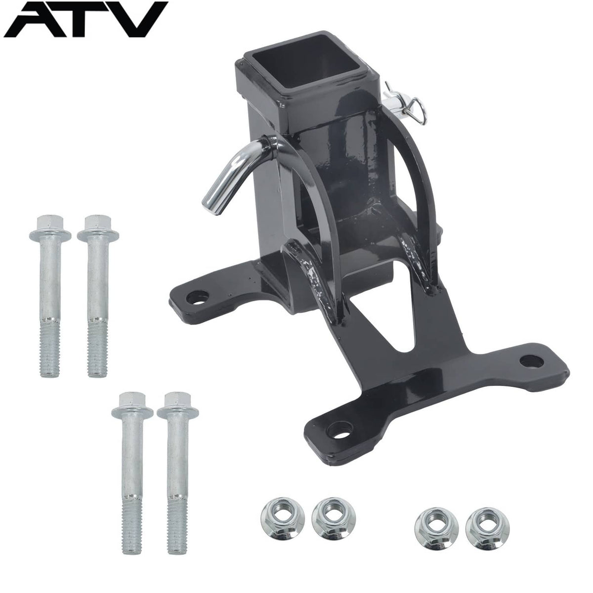 Solidspare Black UTV 2'' Rear Receiver Tow Hitch For Polaris RZR PRO XP 4 years 2020+ Steel