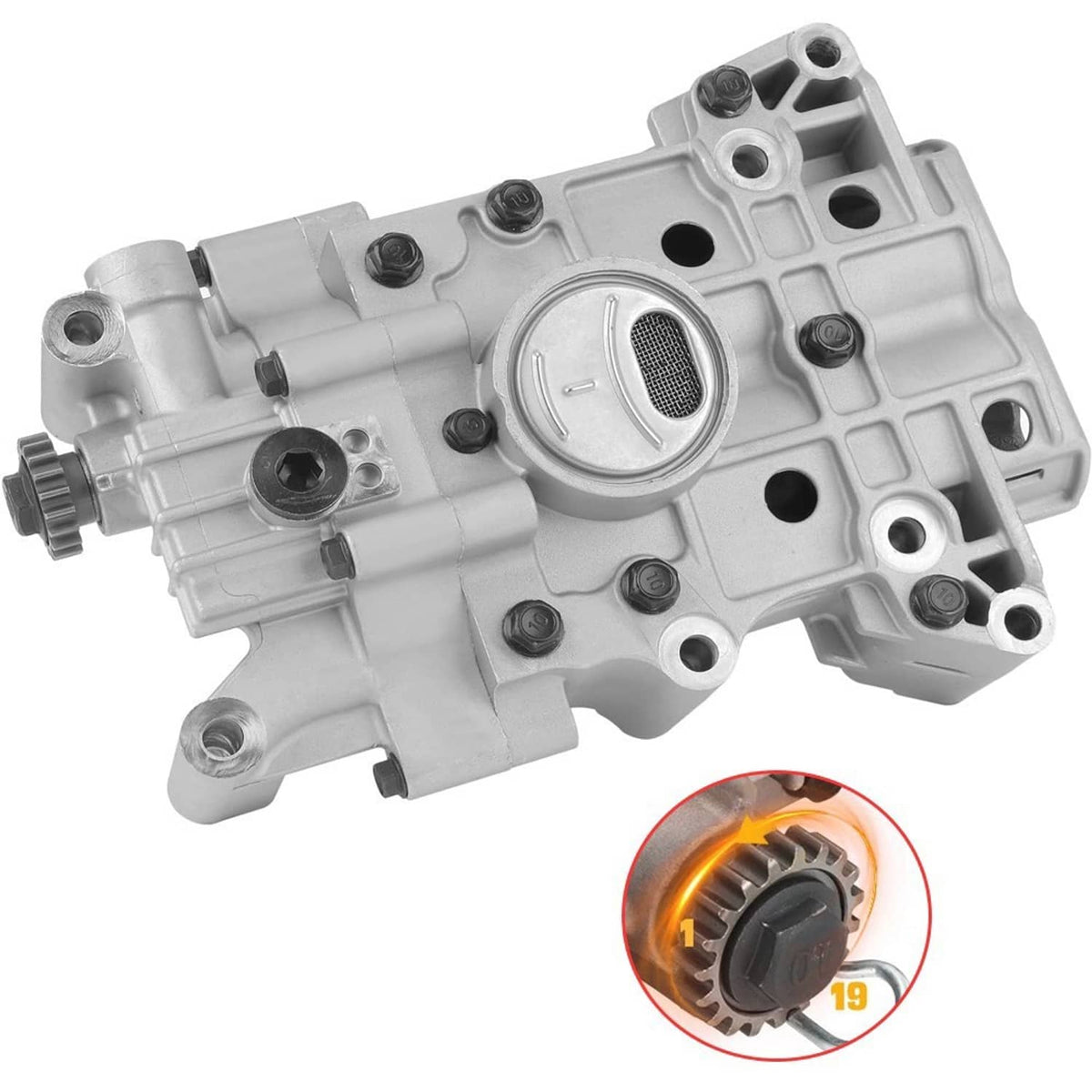 Solidspare Shaft Balance Oil Pump 19 Teeth For 2015-19 Hyundai Sonata Santa Fe Tucson 2.4L