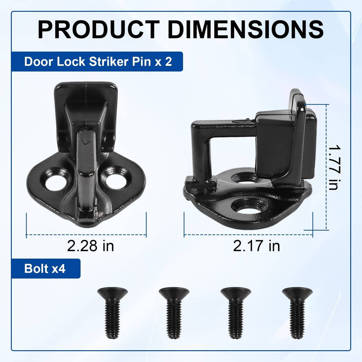 Solidspare Anti-Rattle Door Lock Striker 9L3Z-1522008-A For Ford F150 F250 F350 Super Duty
