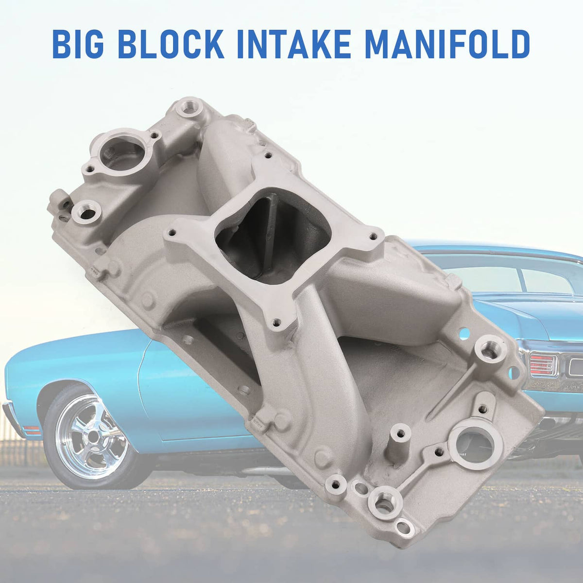 Solidspare BBC Aluminum Air Gap Single Plane Intake Manifold for Big Block Chevy V8 396-454