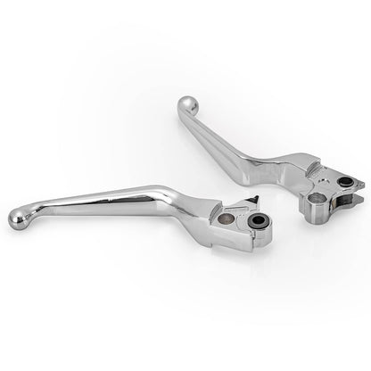 Solidspare Chrome Wide Hand Levers for Harley Sportster Softail Dyna Street Glide Road King