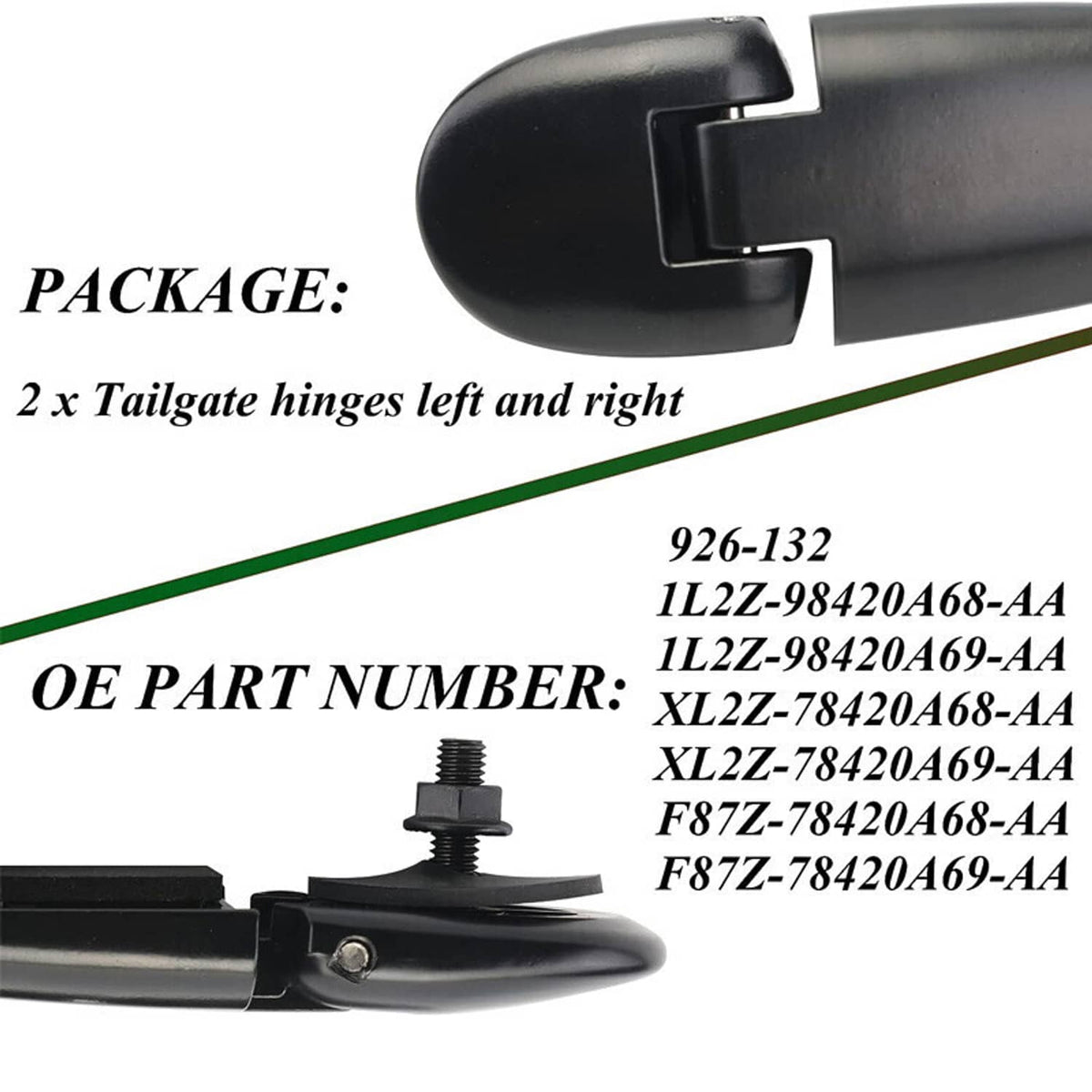 Solidspare Pair Rear Back Door Tail Gate Glass Window Hatch Hinge For Ford Explorer Sport