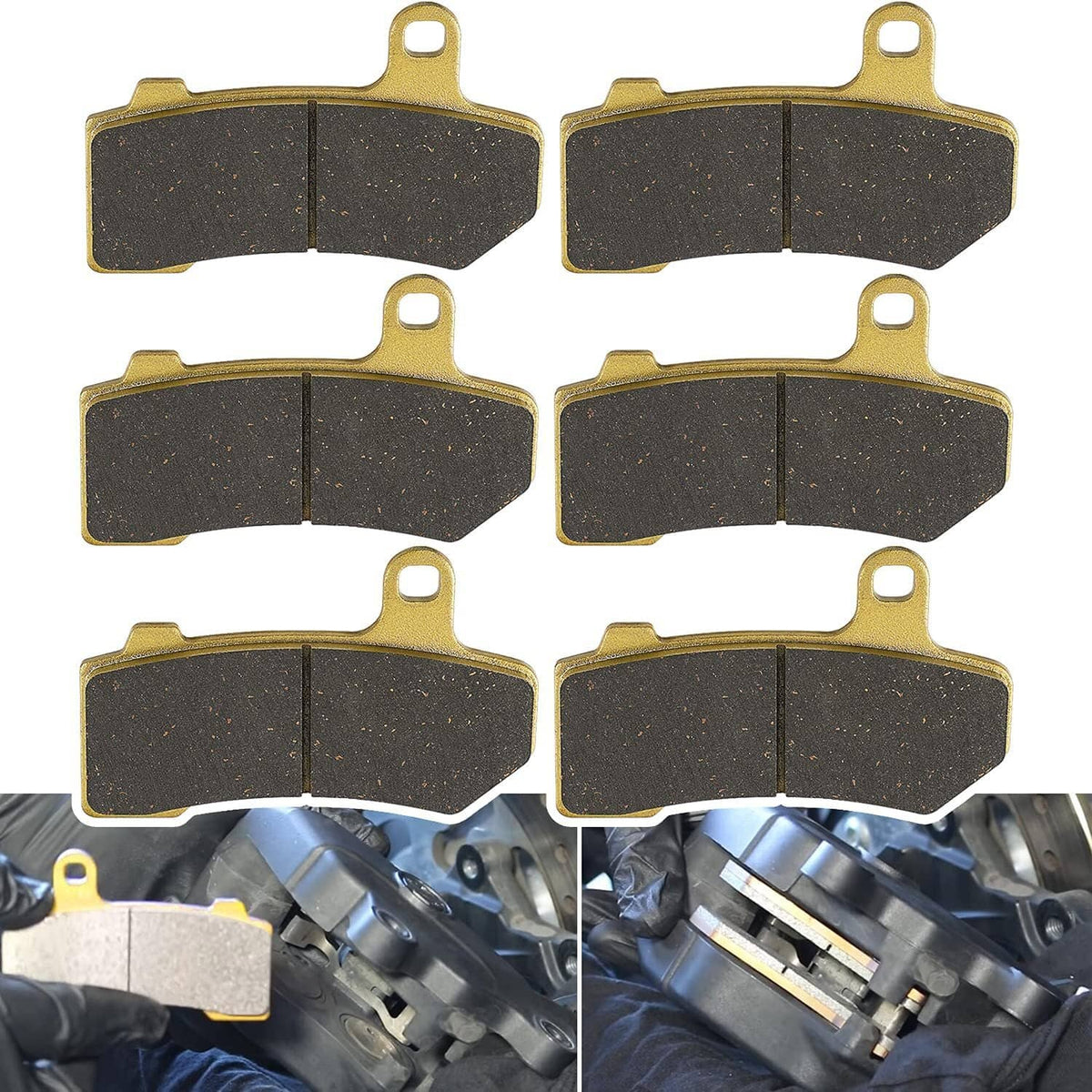 Solid Spare Front & Rear Ceramic Brake Pads For Harley Davidson FLHX Street Glide 2008-2015