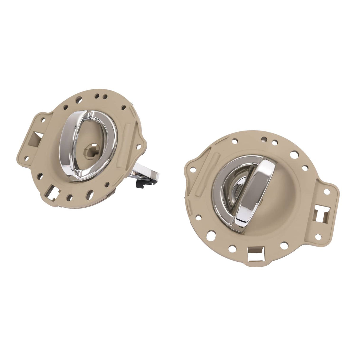 Solid Spare For Jeep Commander 2006-2010 Silvery & Tan Inside Inner Door Handle Chrome