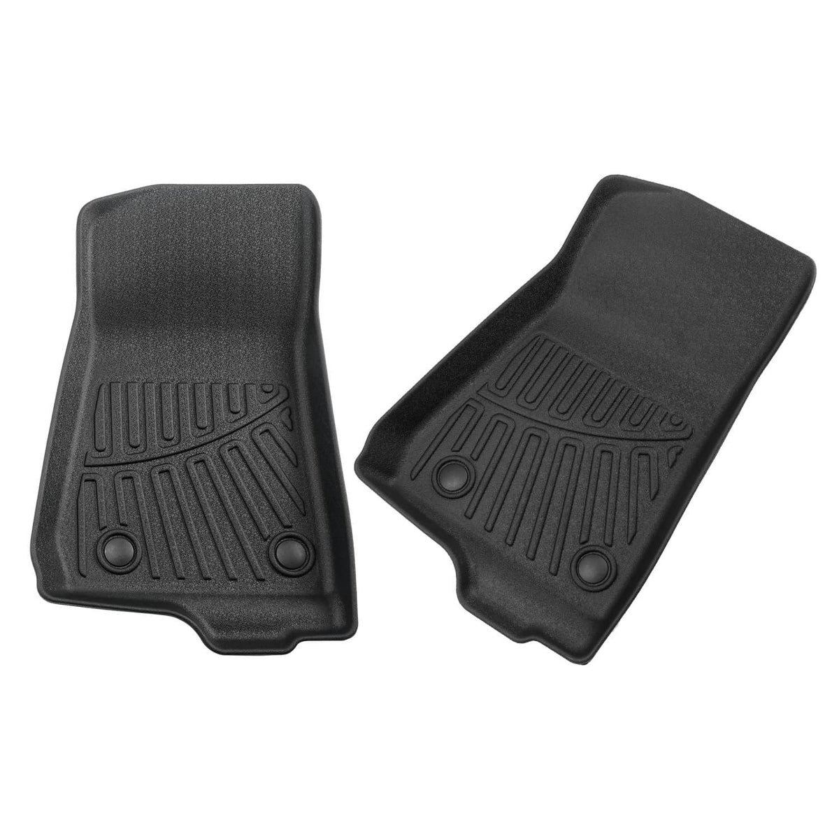Solidspare 1st & 2nd Row Car Floor Mats Liners Fit For 2020-2025 Jeep Gladiator TPE Black