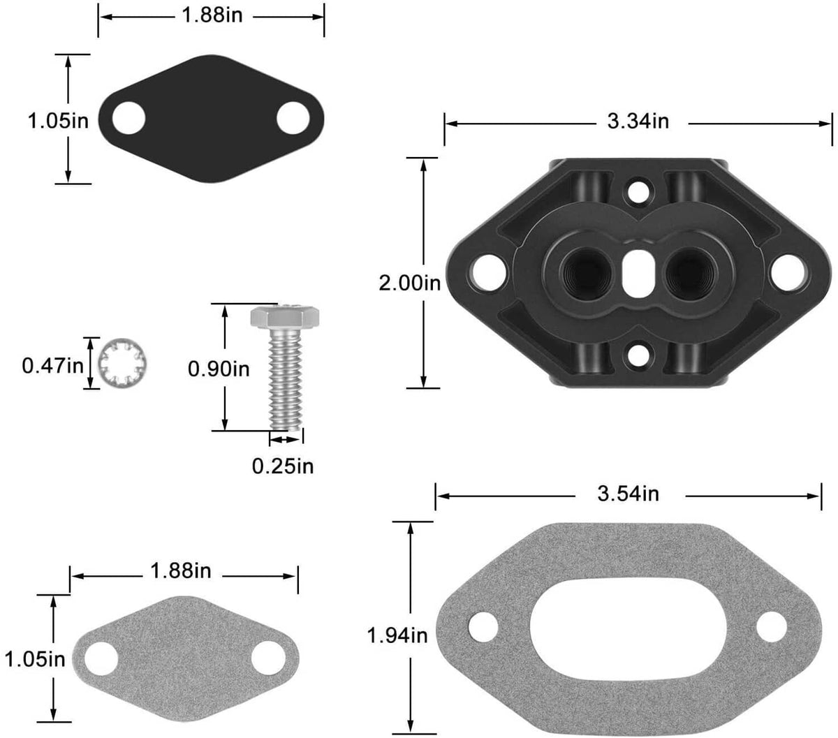 Solid Spare Trim Line Cylinder Connector Kit for 98825A4 MerCruiser Alpha Bravo GLM 21970