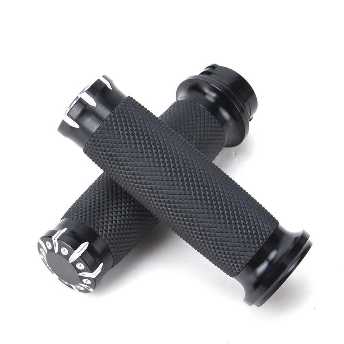 Solidspare Motorcycle Handlebar Hand Grips For Harley Softail Dyna Sportster Chopper Bobber