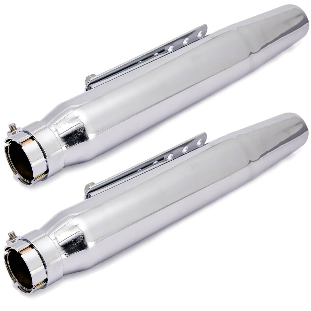 Solidspare Motorcycle Exhaust Pipe Muffler Removable Silencers Fit for Cafe Racer Bobber