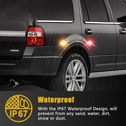 Solid Spare For 1999-2010 Ford F350 F450 Amber/Red Side Fender Marker Dually Bed LED Light