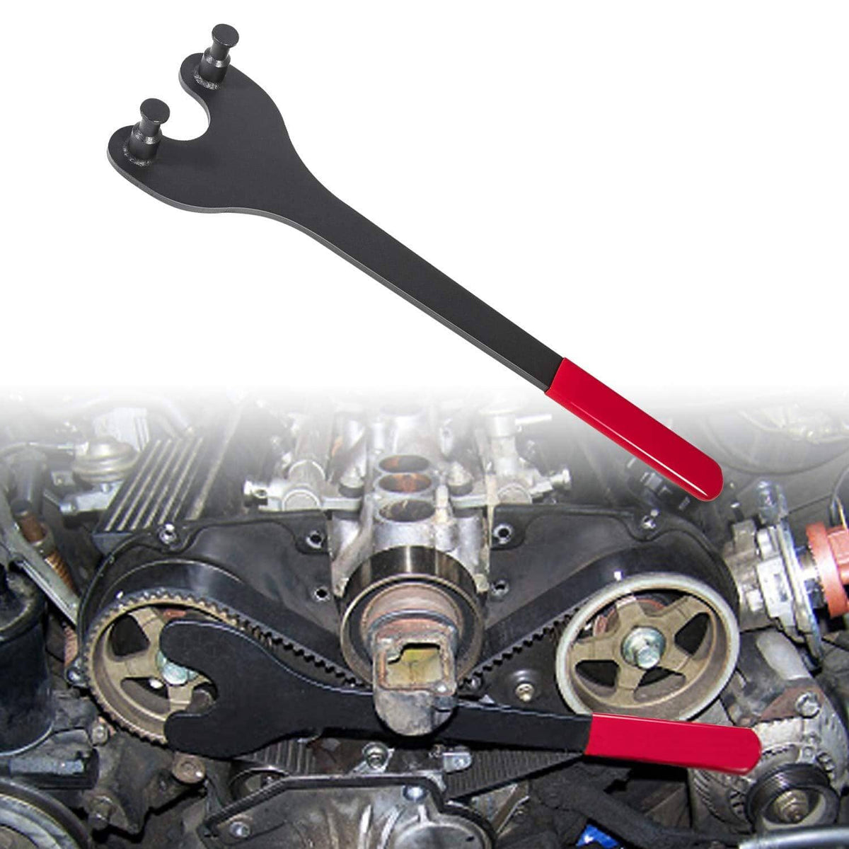 Solid Spare Cam Pulley Holder & 58430 Shaft Seal Puller Tool for Nissan Toyota Camry Maximas