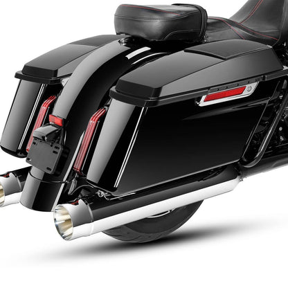 Solidspare Left & Right Hard Saddlebag Speaker Cover For 1993-13 Harley Touring Vivid Black