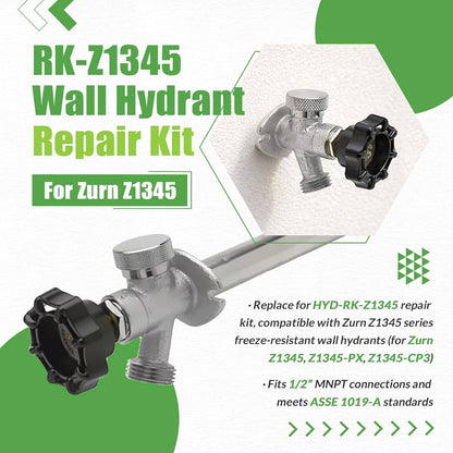 Solid Spare RK-Z1345 Wall Hydrant Repair Kit for Zurn Z1345 Series Faucet 66955-198-9