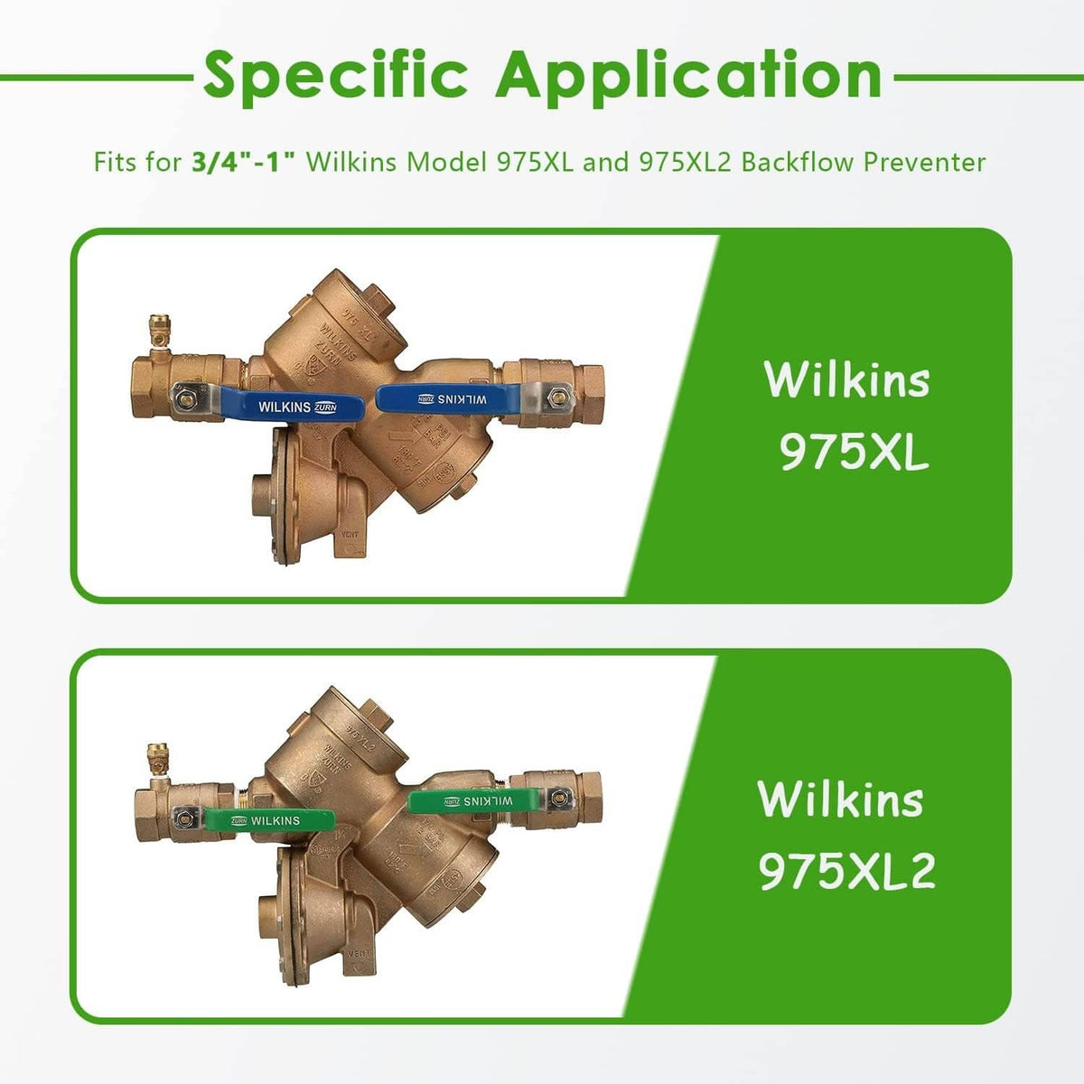 Solidspare 3/4"-1" Complete Repair Kit For Wilkins Backflow Preventer Zurn 975XL & 975XL2