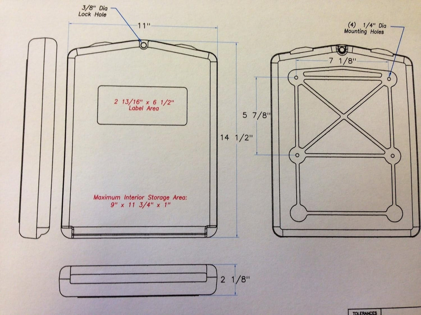 (3) Industrial Weather Proof Document Case for Genie 44743 44743GT 24514 24514GT