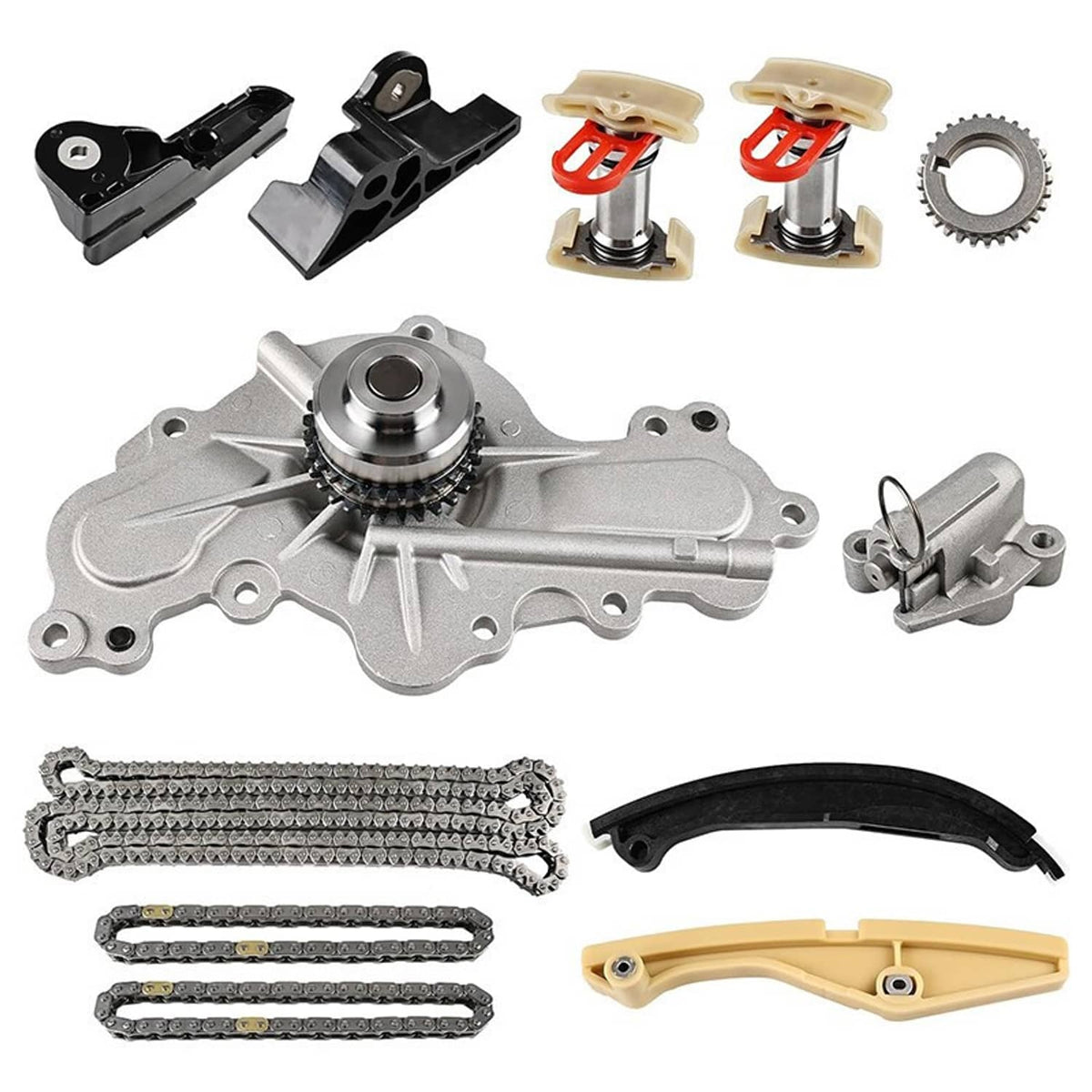 Solidspare Timing Chain Kit & Water Pump For 2011-2019 Ford F150 Explorer Edge Flex 3.5 3.7