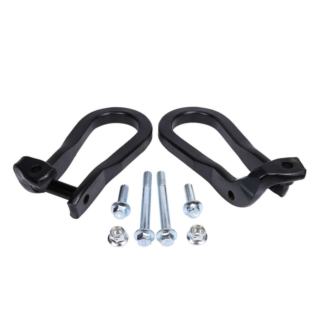 Solidspare Pair Black Tow Hooks Kit 84072464 For 2015-2019 Silverado Sierra 2500HD & 3500HD