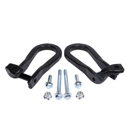 Solidspare Pair Black Tow Hooks Kit 84072464 For 2015-2019 Silverado Sierra 2500HD & 3500HD