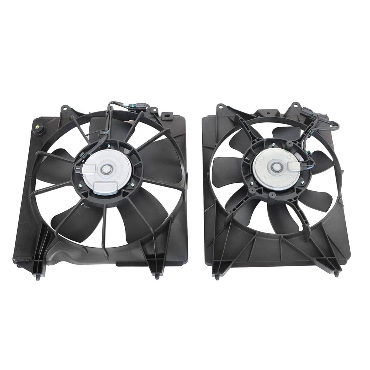 Solidspare 2Pcs AC Condenser and Radiator Cooling Fan Assembly Fit For 2016-2018 Honda HR-V