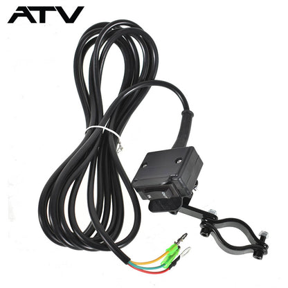 Solidspare 12V Solenoid Relay Contactor and Winch Rocker Thumb Switch Combo Set for ATV