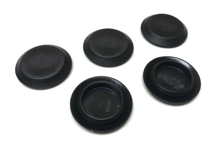 (5) 1" Inch Black Plastic FLUSH MOUNT HOLE PLUG for Sheet Metal Auto Body Panel