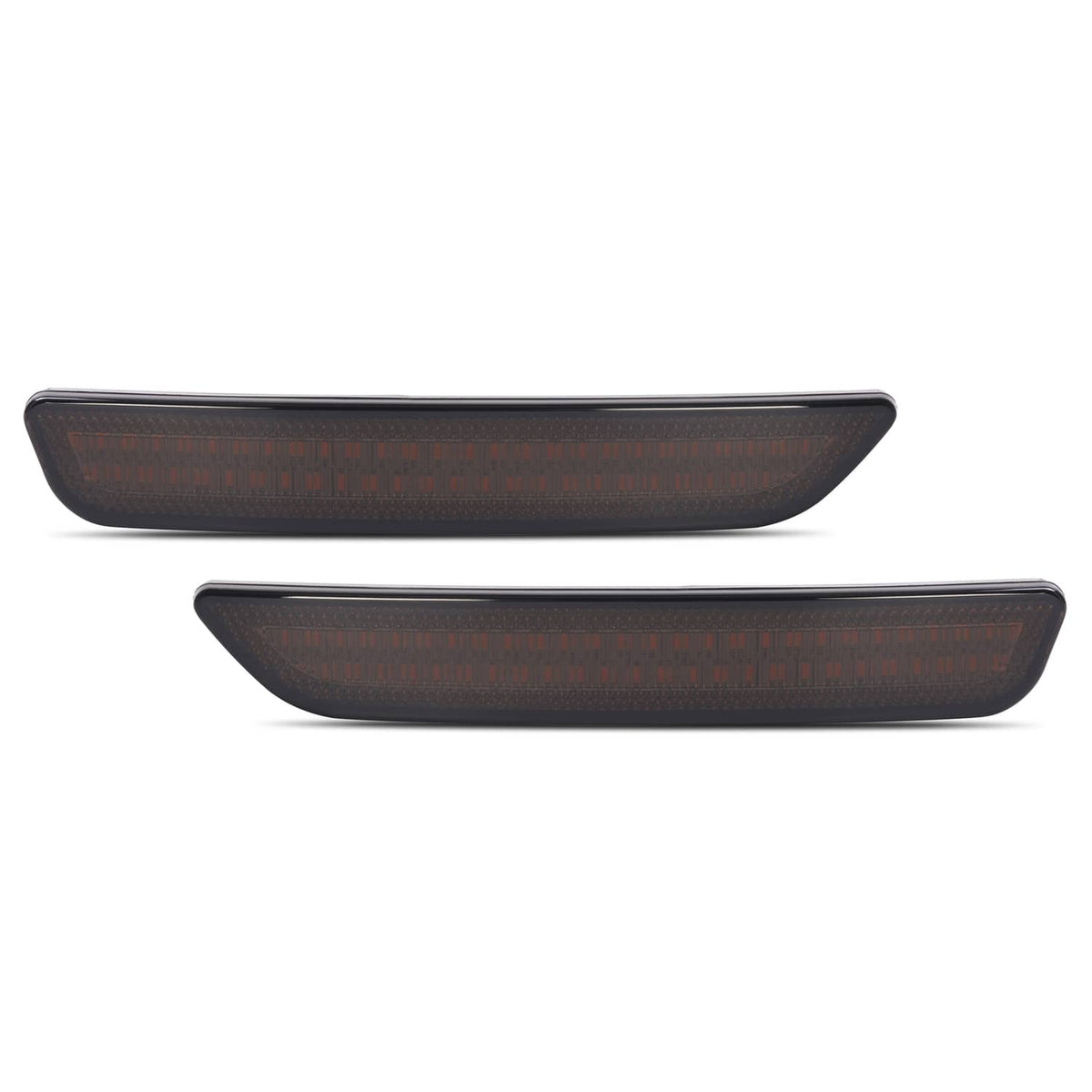 Solid Spare 2XLED Front Bumper Side Marker Light Smoke Lens Amber For Ford Mustang 2010-2014