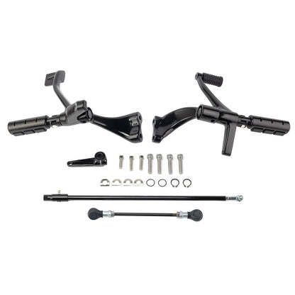 Solidspare Forward Control Pegs Lever Linkage Kit For Harley Sportster XL 883 1200 2014-22