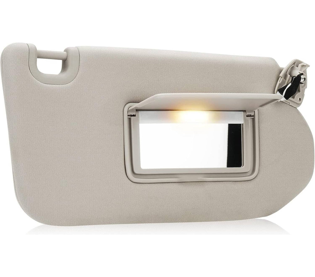 Solidspare Right Passenger Sun Visor with Lamp for 2013-2018 Nissan Pathfinder QX60 Grey