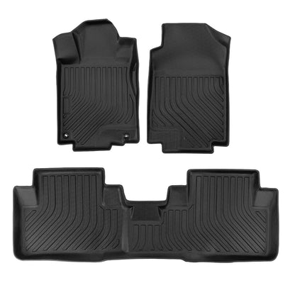 Solidspare Floor Mats for 2012-2016 Honda CR-V CRV 3PCS TPE Rubber All Weather Black Liners