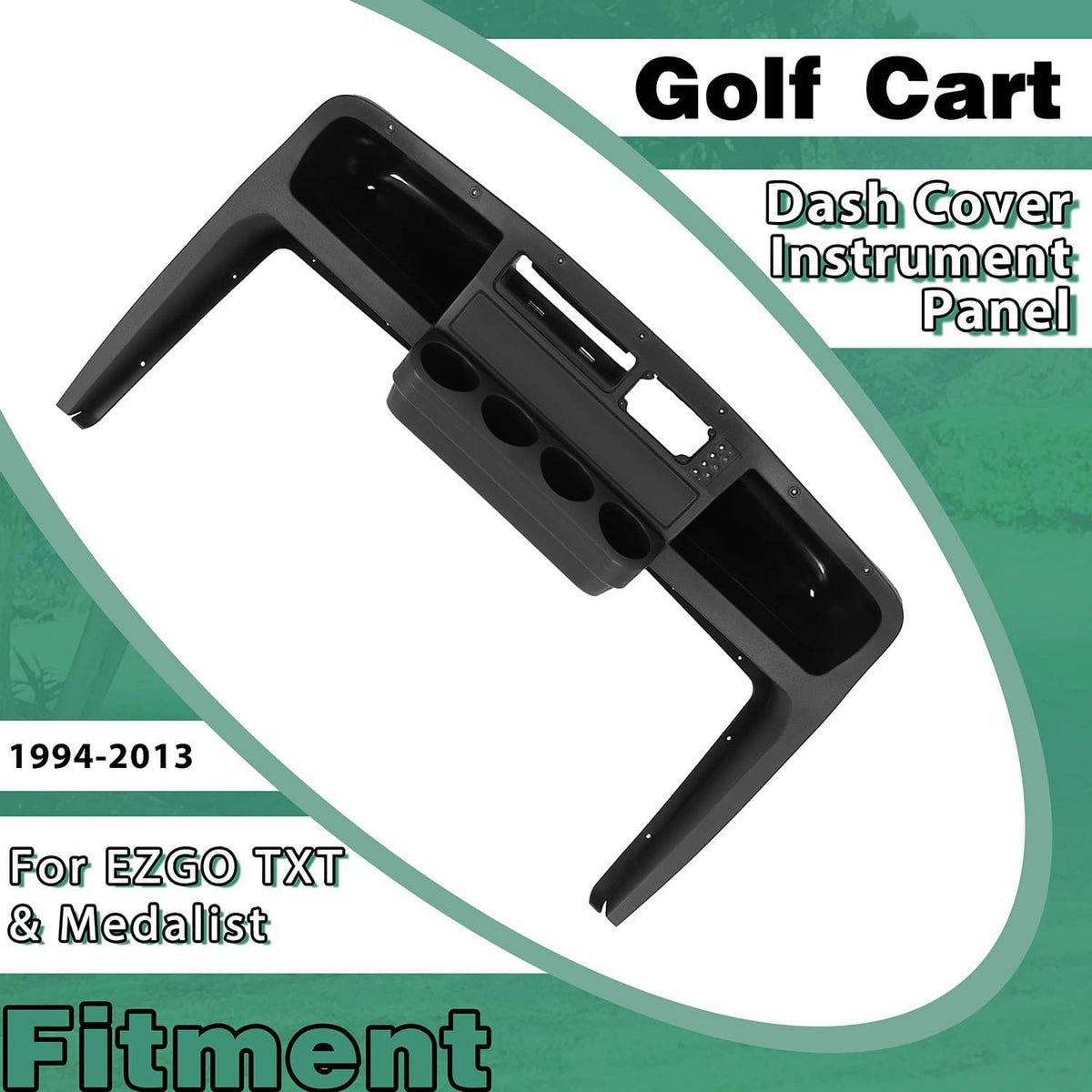 Solidspare Golf Cart Dash Assembly Cover Instrument Panel For EZGO TXT & Medalist 1994-2013